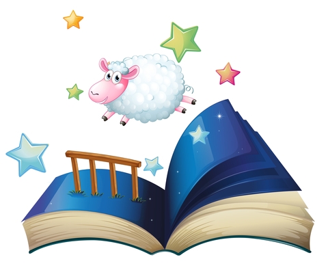 sheep with book